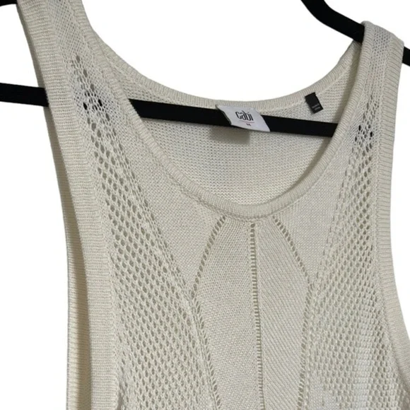 cabi Ivory Tennis Sweater (M) - Picture 5 of 8